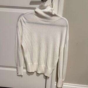 White House Black Market White Turtleneck Sweater - Size XS